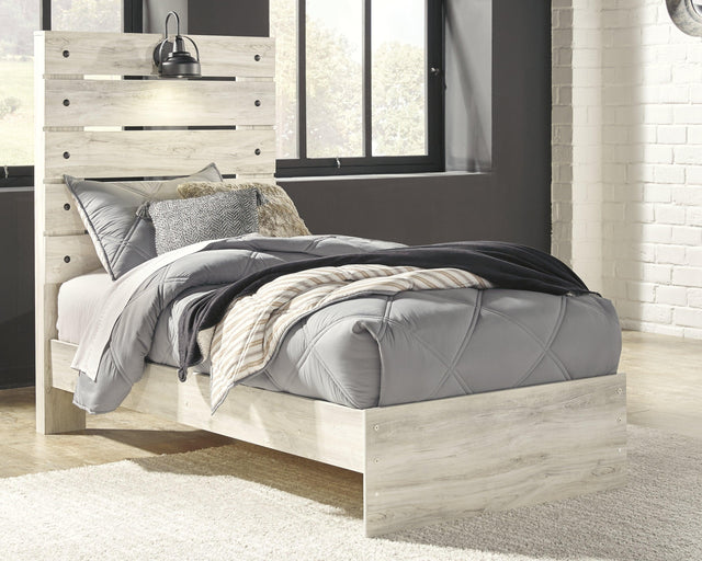Cambeck Whitewash Twin Panel Bed - Ella Furniture