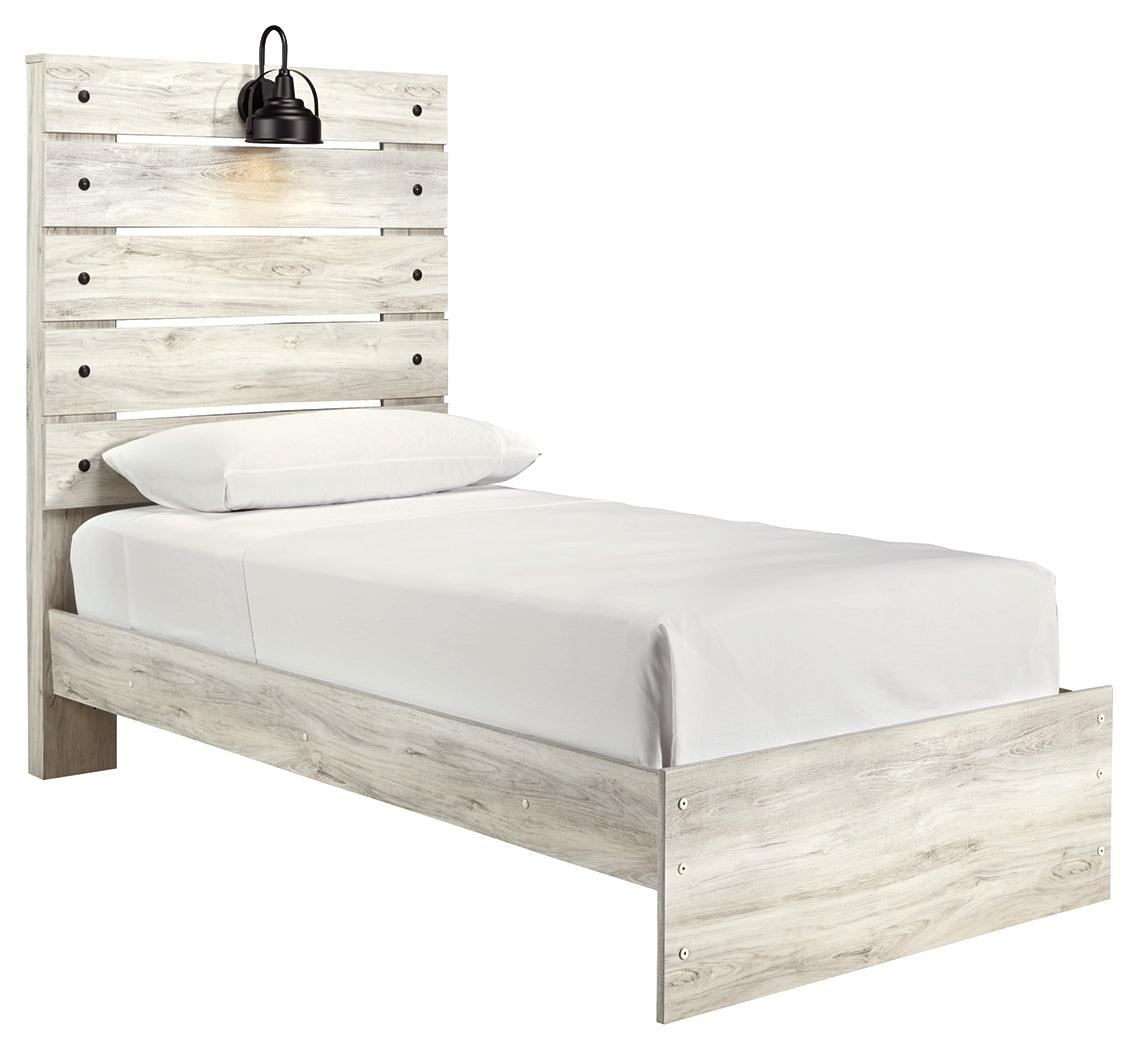 Cambeck Whitewash Twin Panel Bed - Ella Furniture