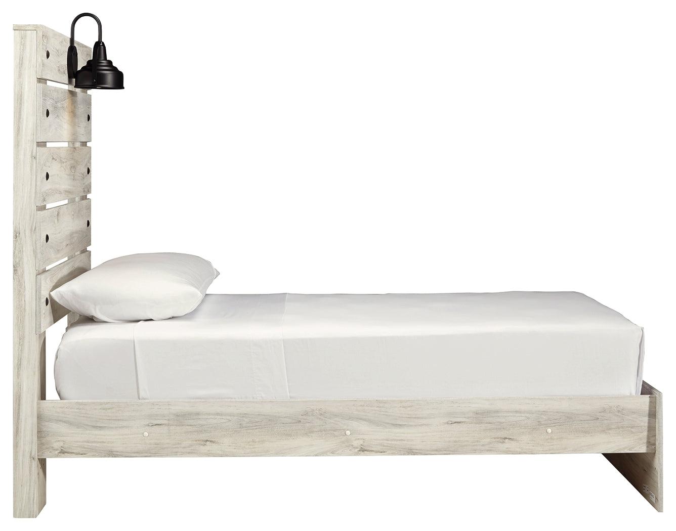 Cambeck Whitewash Twin Panel Bed - Ella Furniture