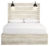 Cambeck Whitewash Queen Panel Bed - Ella Furniture