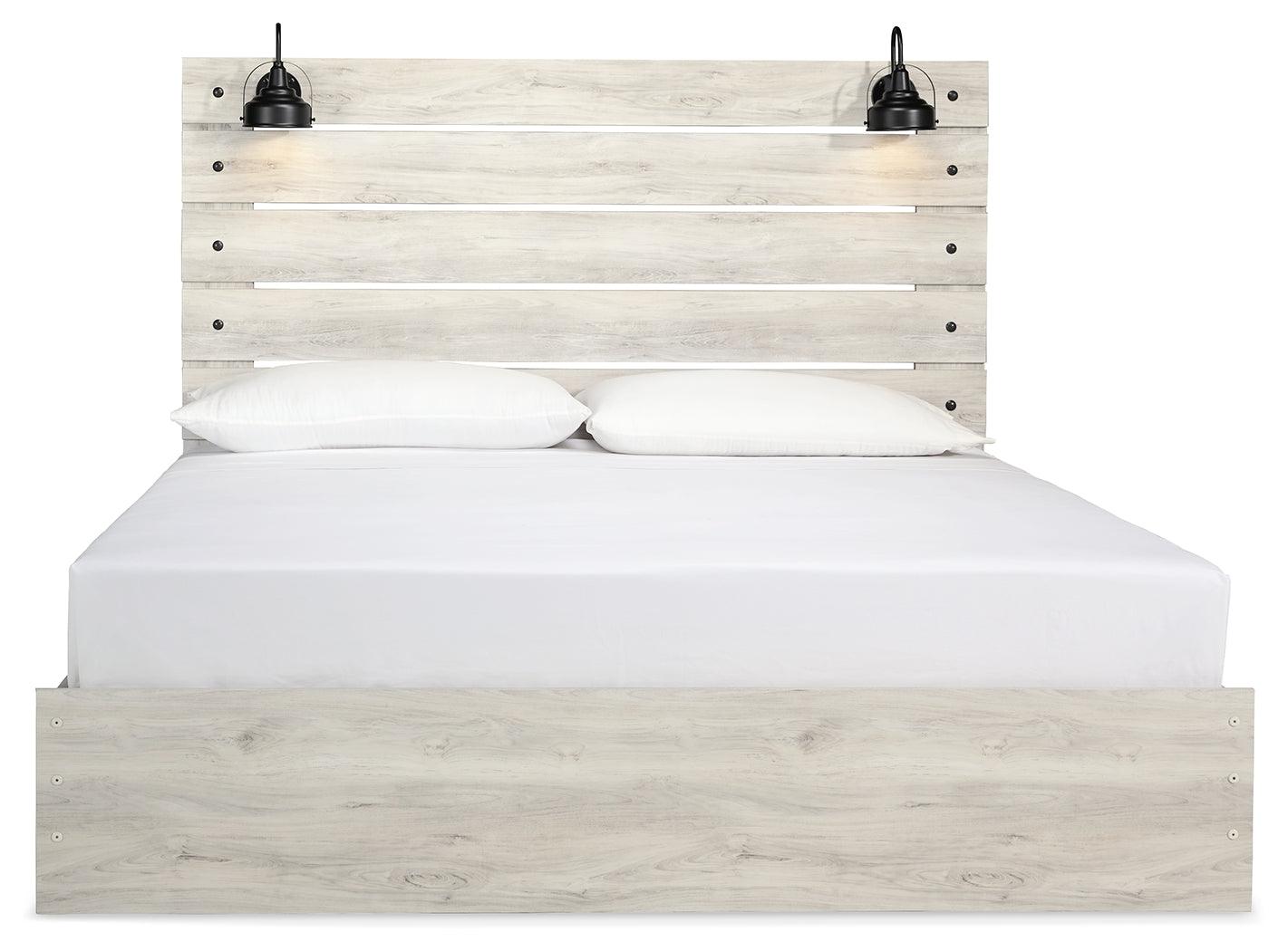 Cambeck Whitewash King Panel Bed - Ella Furniture