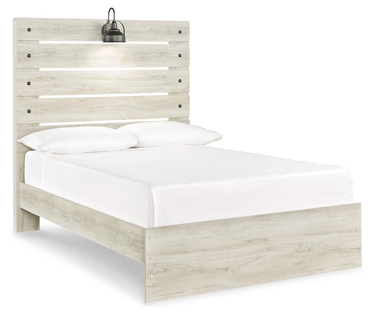 Cambeck Whitewash Full Panel Bed - Ella Furniture