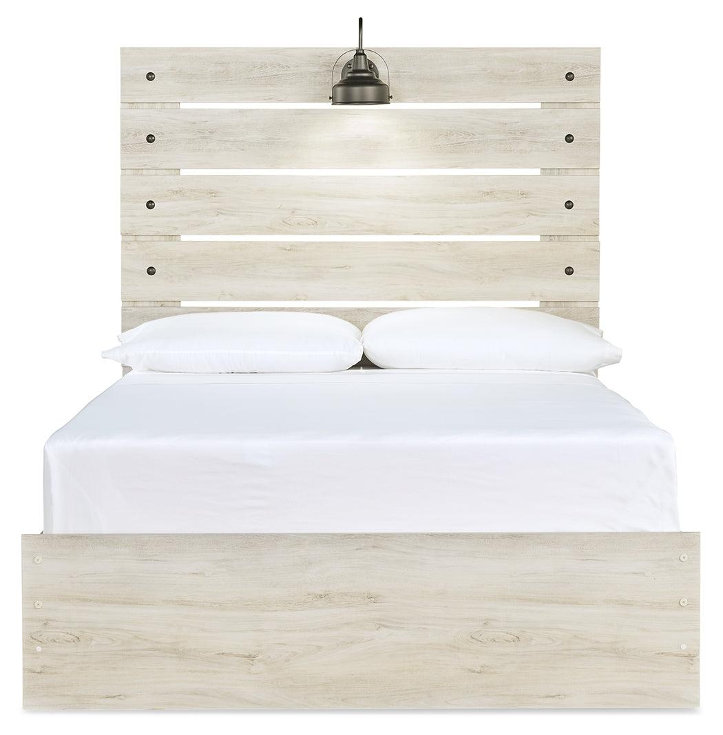 Cambeck Whitewash Full Panel Bed - Ella Furniture