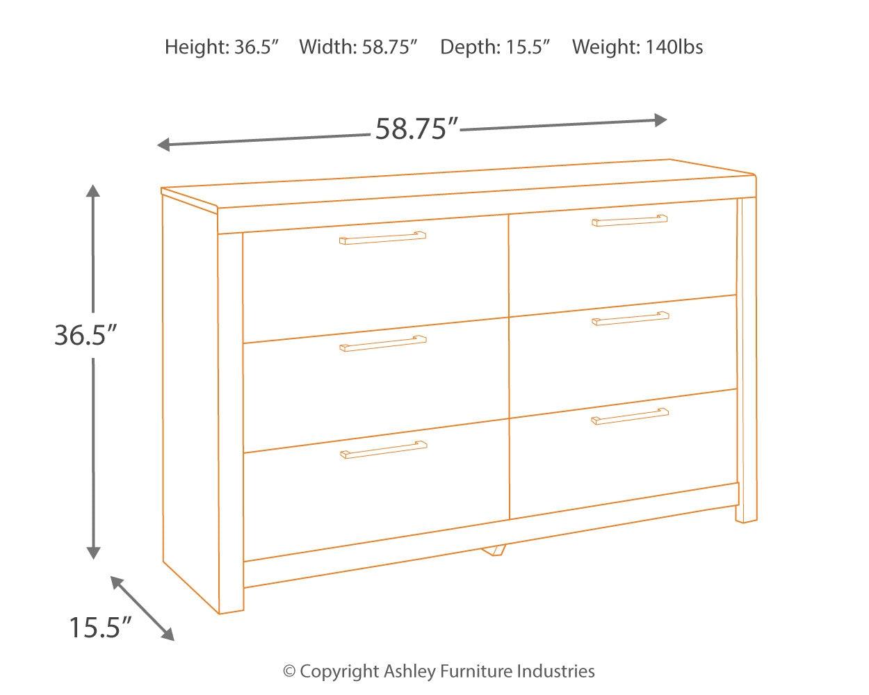 Derekson Multi Gray Dresser - Ella Furniture