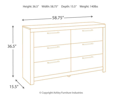 Derekson Multi Gray Dresser - Ella Furniture