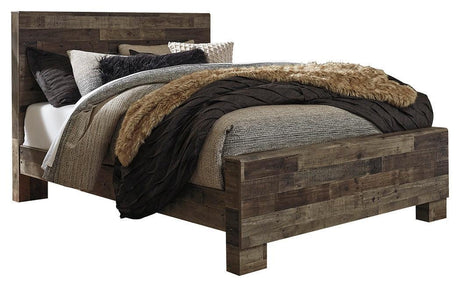 Derekson Multi Gray Queen Panel Bed - Ella Furniture