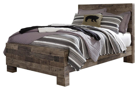 Derekson Multi Gray Full Panel Bed - Ella Furniture