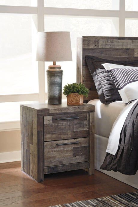 Derekson Multi Gray Nightstand - Ella Furniture
