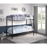 Lunar Dark Bronze Modern Traditional Metal Twin/twin Sturdy Ladder Bunk Bed Assembly Required - Ella Furniture