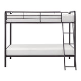 Lunar Dark Bronze Modern Traditional Metal Twin/twin Sturdy Ladder Bunk Bed Assembly Required - Ella Furniture