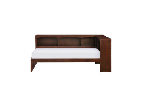 Rowe Dark Cherry Modern Contemporary Transitional Solid Wood Bookcase Youth Panel Bedroom Set - Ella Furniture
