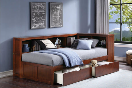 Rowe Dark Cherry Modern Contemporary Transitional Solid Wood Bookcase Youth Panel Bedroom Set - Ella Furniture