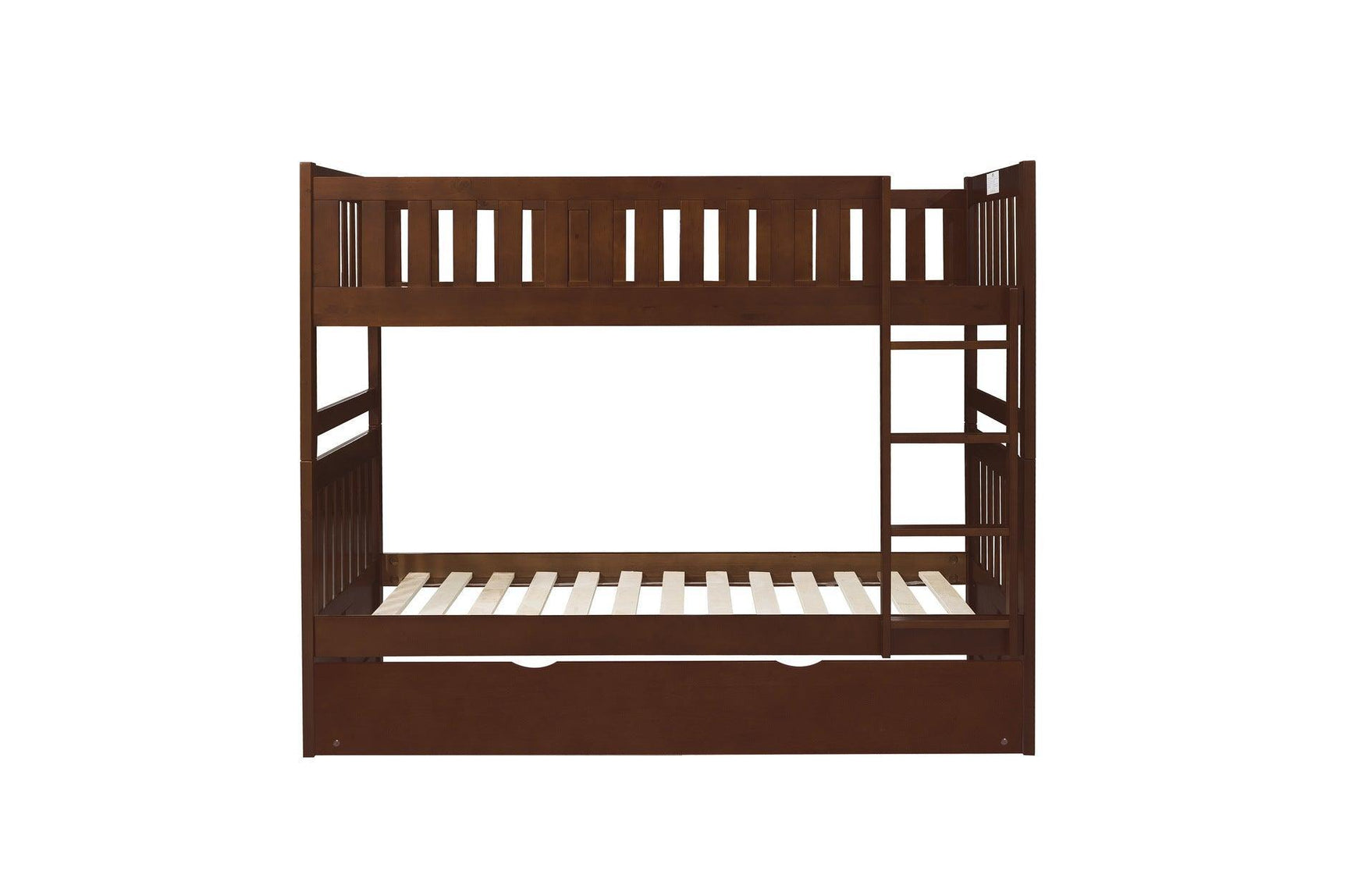 Rowe Dark Cherry Transitional Youth Twin Bookcase Platform Corner Bedroom Set With Youth Trundle - Ella Furniture