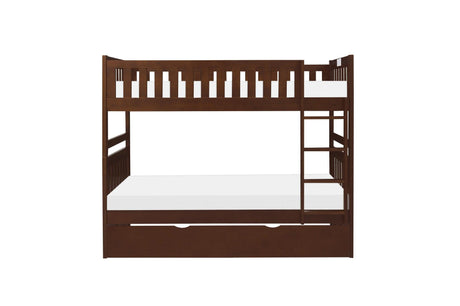 Rowe Dark Cherry Transitional Youth Twin Bookcase Platform Corner Bedroom Set With Youth Trundle - Ella Furniture
