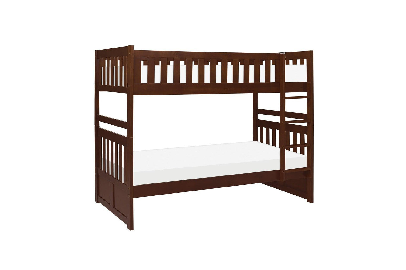 Rowe Dark Cherry Transitional Youth Twin Bookcase Platform Corner Bedroom Set With Youth Trundle - Ella Furniture