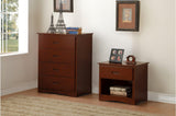 Rowe Dark Cherry Modern Solid Wood Youth Transitional Twin Over Twin Bedroom Set - Ella Furniture