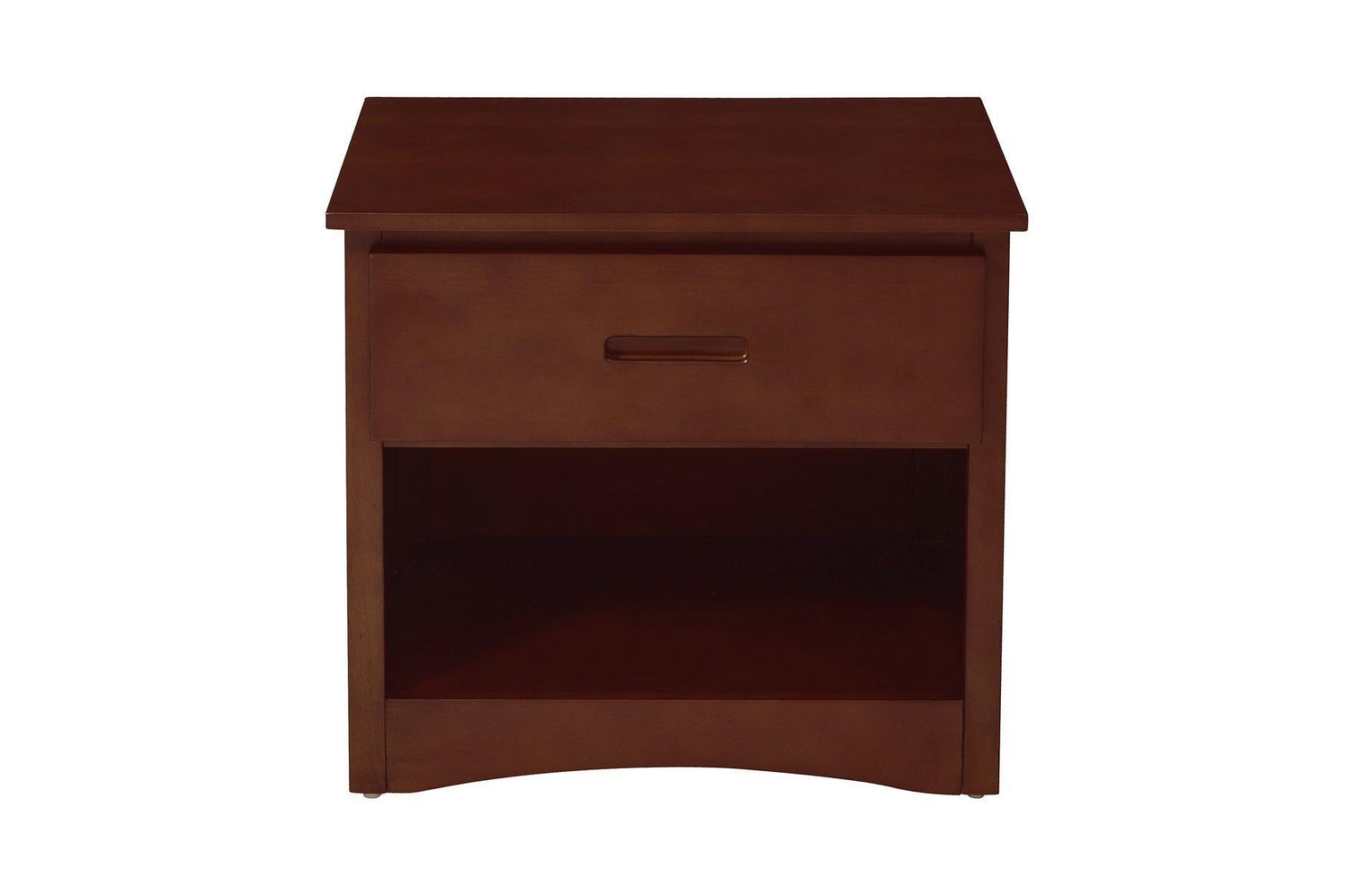 Rowe Dark Cherry Modern Transitional Solid Wood Youth Twin Over Twin Bedroom Set - Ella Furniture