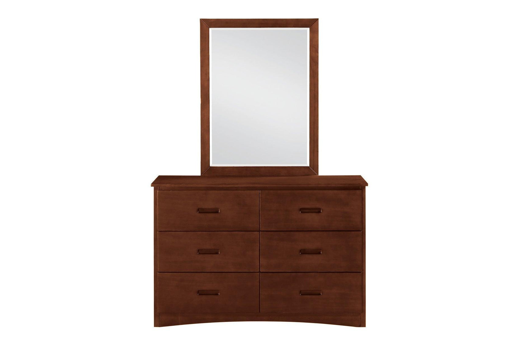 Rowe Dark Cherry Modern Transitional Solid Wood Youth Triple Twin Bunkbed - Ella Furniture