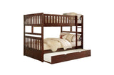 Rowe Dark Cherry Modern Transitional Solid Wood Youth Twin Over Twin Bedroom Set - Ella Furniture