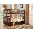 Rowe Dark Cherry Transitional Pine Veneer, Wood And Engineered Wood Full/full Bunk Bed - Ella Furniture