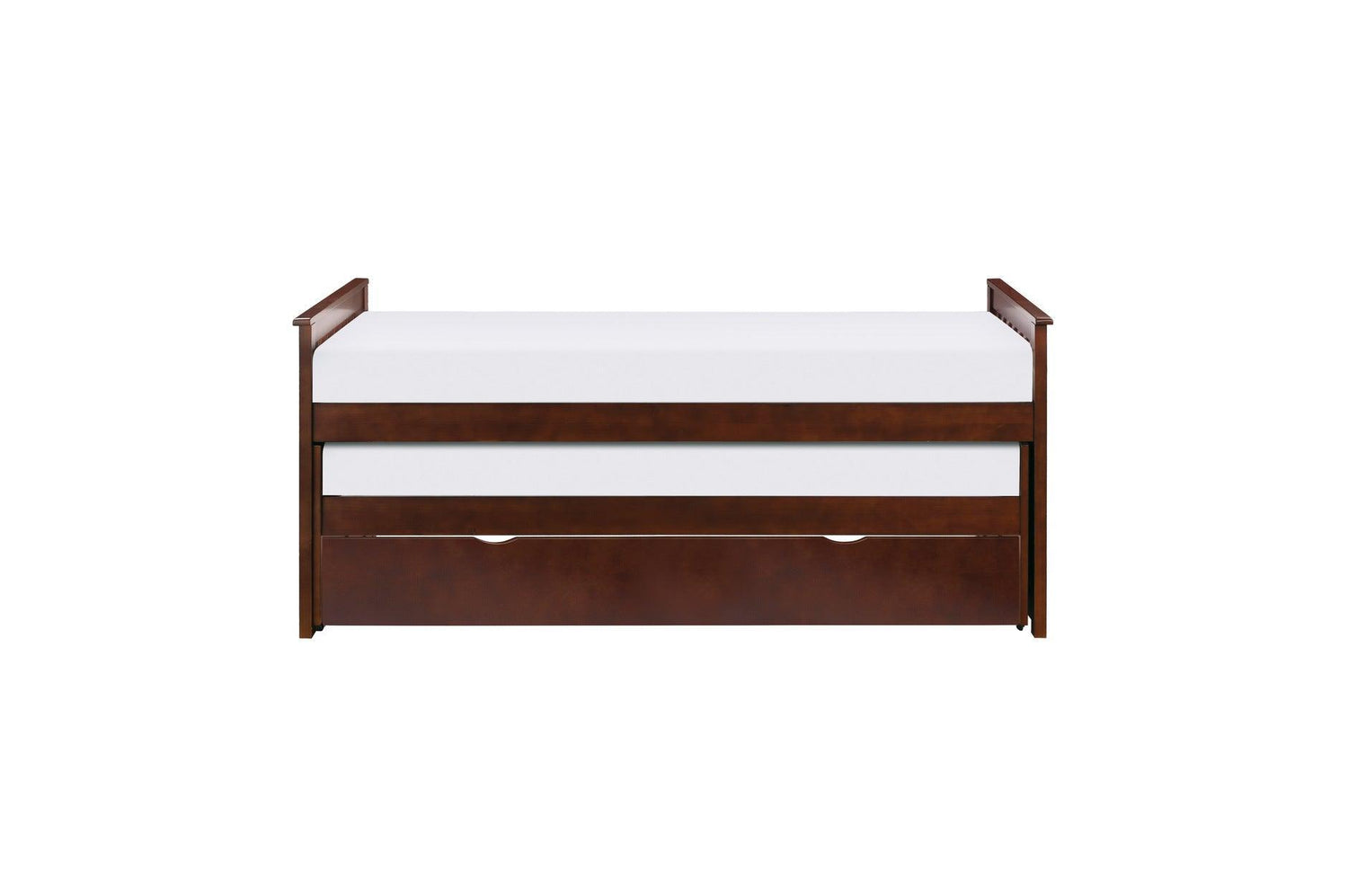 Rowe Dark Cherry Modern Solid Wood Youth Transitional Twin Over Twin Bedroom Set - Ella Furniture