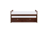 Rowe Dark Cherry Modern Solid Wood Youth Transitional Twin Over Twin Bedroom Set - Ella Furniture