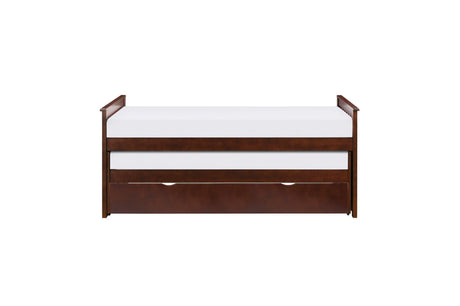 Rowe Dark Cherry Modern Solid Wood Youth Transitional Twin Over Twin Bedroom Set - Ella Furniture