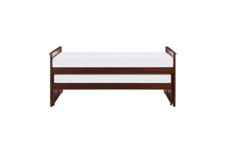 Rowe Dark Cherry Modern Solid Wood Youth Transitional Twin Over Twin Bedroom Set - Ella Furniture