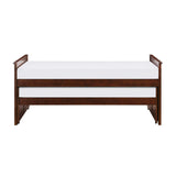 Rowe Dark Cherry Modern Transitional Pine Veneer, Wood And Engineered Wood Twin/twin Bed - Ella Furniture