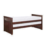 Rowe Dark Cherry Modern Transitional Pine Veneer, Wood And Engineered Wood Twin/twin Bed - Ella Furniture