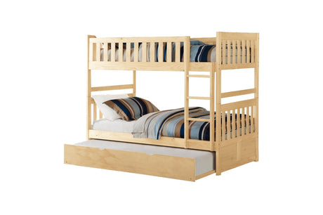 Bartly Natural Pine Modern Transitional Solid Wood Youth Bunk Bedroom Set - Ella Furniture