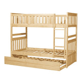 Bartly Natural Pine Pine Veneer, Wood And Engineered Wood Twin/twin Bunk Bed With Twin Trundle - Ella Furniture