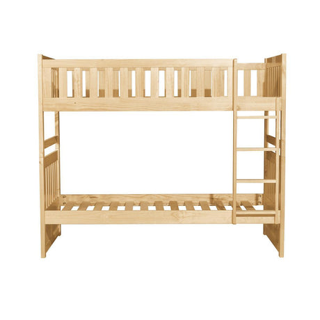 Bartly Natural Pine Transitional Pine Veneer, Wood And Engineered Wood Twin/twin Bunk Bed - Ella Furniture