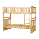 Bartly Natural Pine Transitional Pine Veneer, Wood And Engineered Wood Twin/twin Bunk Bed - Ella Furniture