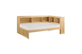Bartly Natural Pine Modern Transitional Solid Wood Youth Bookcase Storage Bedroom Set - Ella Furniture