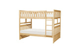 Bartly Natural Pine Modern Transitional Solid Wood Youth Full/full Bunk Bed With Storage Boxes - Ella Furniture