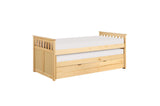 Bartly Natural Pine Modern Transitional Solid Wood Youth Storage Bedroom Set - Ella Furniture