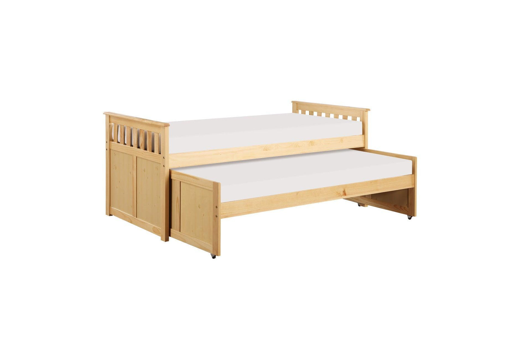 Bartly Natural Pine Modern Transitional Solid Wood Youth Storage Bedroom Set - Ella Furniture