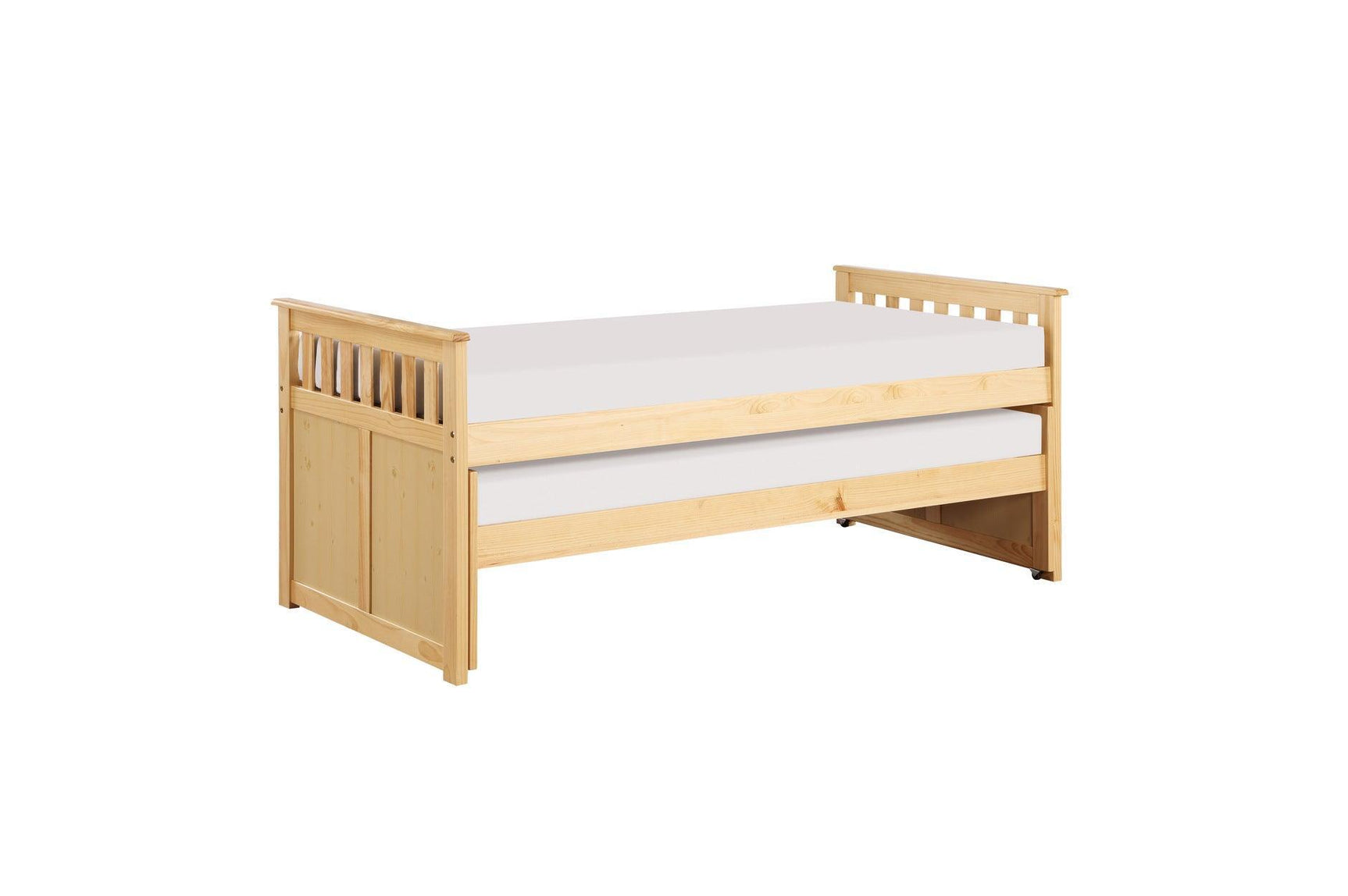 Bartly Natural Pine Modern Transitional Solid Wood Youth Storage Bedroom Set - Ella Furniture