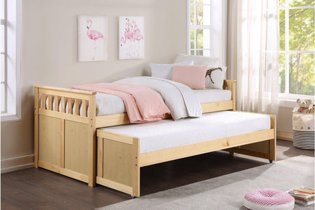 Bartly Natural Pine Modern Transitional Solid Wood Youth Storage Bedroom Set - Ella Furniture