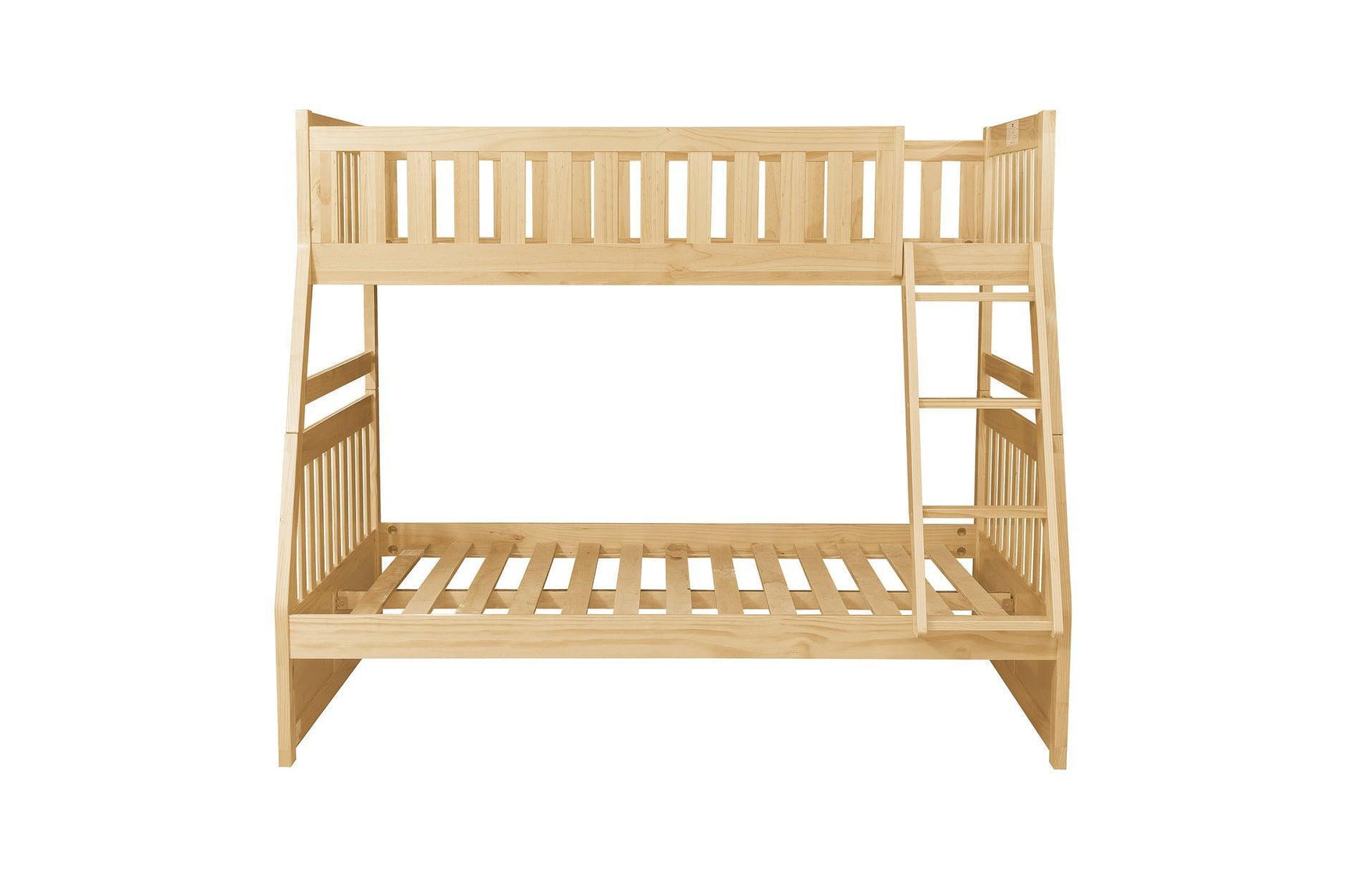 Bartly Natural Pine Modern Transitional Solid Wood Youth Twin/full Bunk Bedroom Set - Ella Furniture