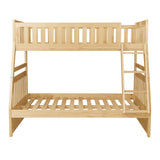 Bartly Natural Pine Transitional Pine Veneer, Wood And Engineered Wood Twin Over Full Bunk Bed - Ella Furniture