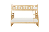 Bartly Natural Pine Modern Transitional Solid Wood Youth Twin/full Bunk Bedroom Set - Ella Furniture
