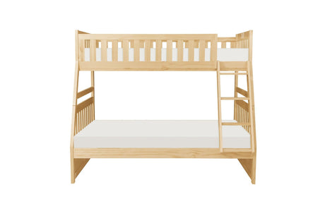 Bartly Natural Pine Modern Transitional Solid Wood Youth Twin/full Bunk Bedroom Set - Ella Furniture