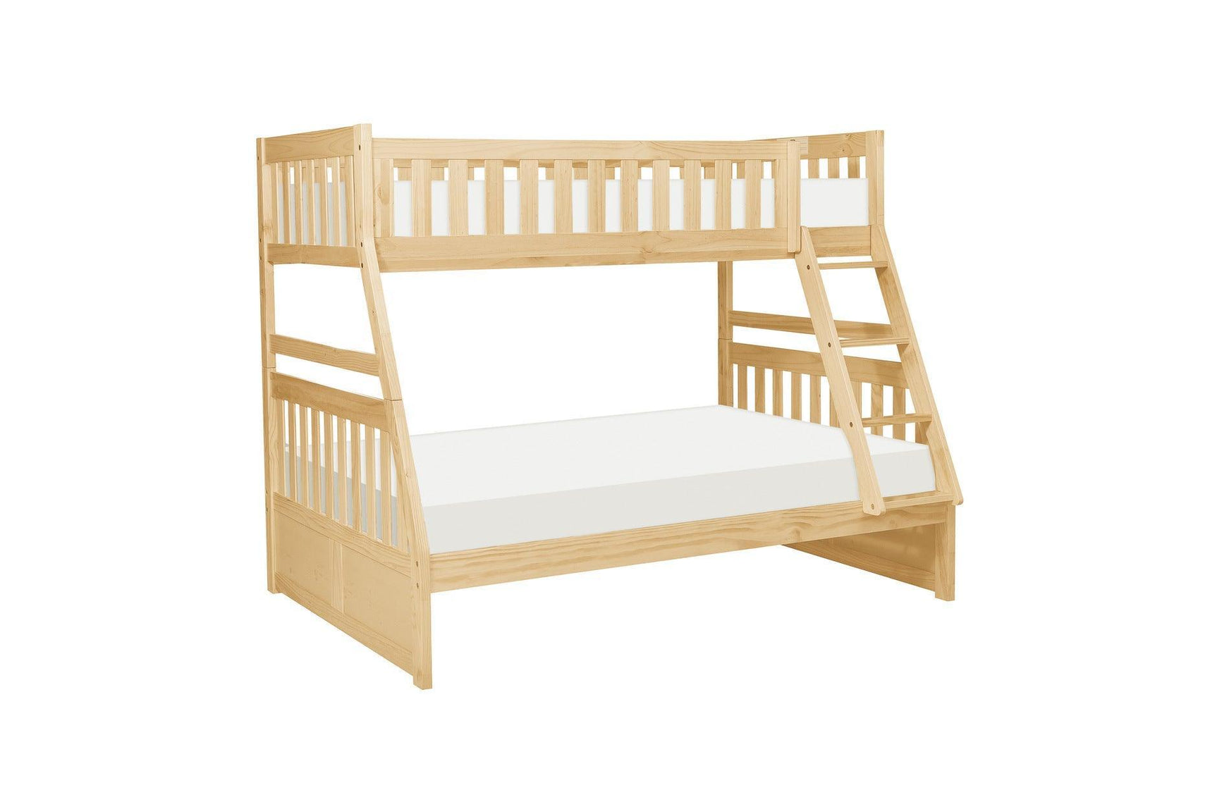 Bartly Natural Pine Modern Transitional Solid Wood Youth Twin/full Bunk Bedroom Set - Ella Furniture