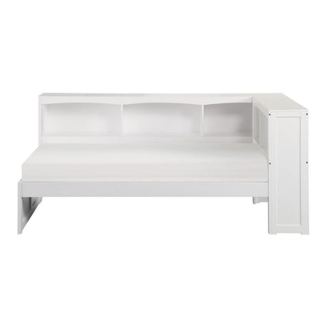 Bartly Natural Pine Transitional Pine Veneer, Wood And Engineered Wood Twin Bookcase Corner Bed - Ella Furniture