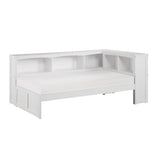 Bartly Natural Pine Transitional Pine Veneer, Wood And Engineered Wood Twin Bookcase Corner Bed - Ella Furniture