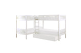 Galen White Modern Transitional Wood And Engineered Wood Four Youth Twin Bedroom Set - Ella Furniture