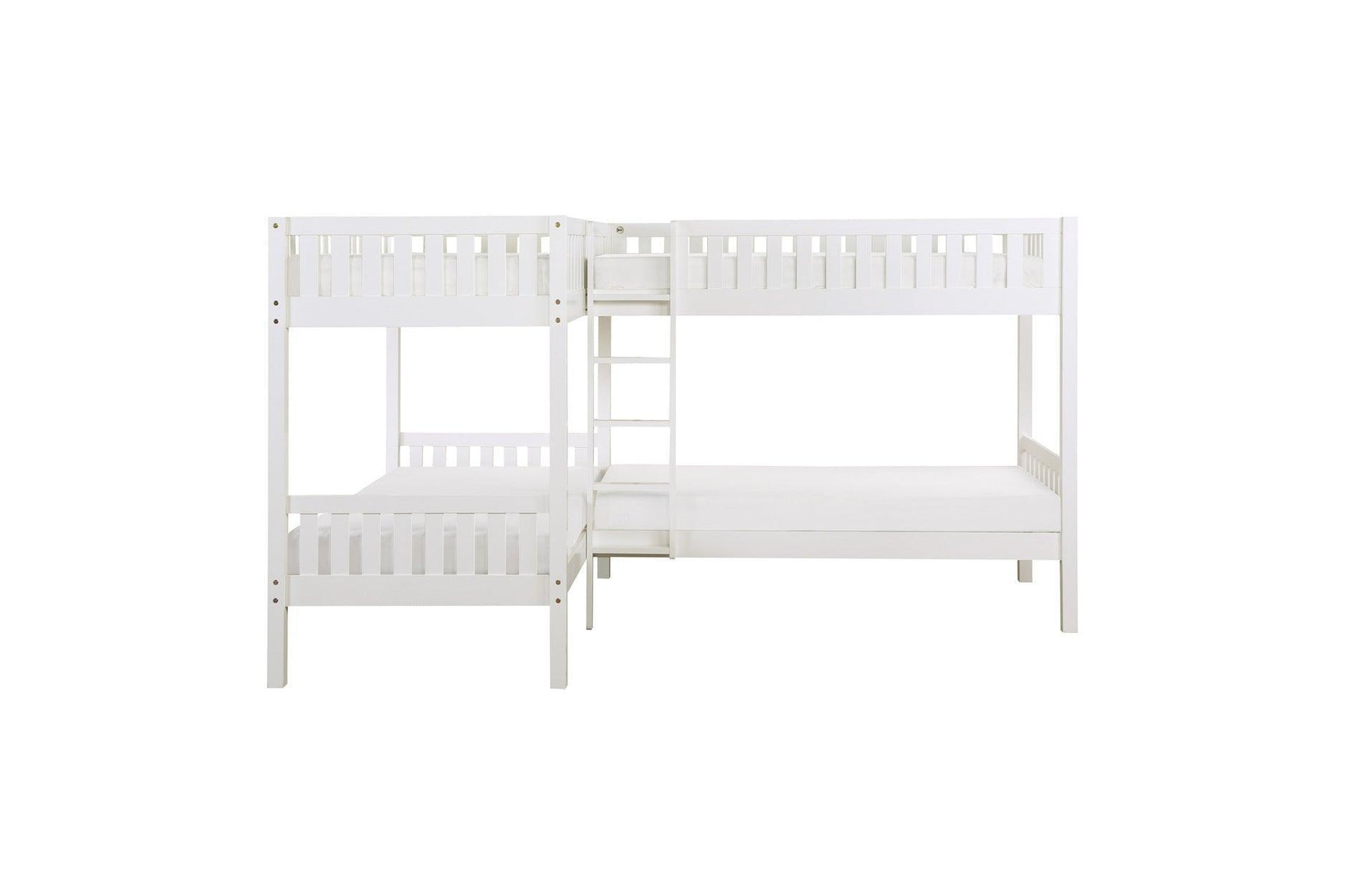 Galen White Modern Transitional Wood And Engineered Wood Four Youth Twin Bedroom Set - Ella Furniture
