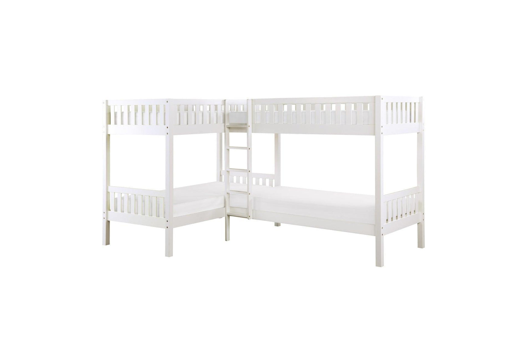 Galen White Modern Transitional Wood And Engineered Wood Four Youth Twin Bedroom Set - Ella Furniture